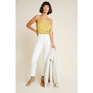 NEW NWT Agolde Nico High Rise Skinny White Denim Jeans in Radiate Size 23